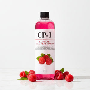 YABUKO aveņu etiķa matu kondicionieris, 500ml, ar dabīgu aveņu aromātu, veselīgiem matiem un spīdumu.