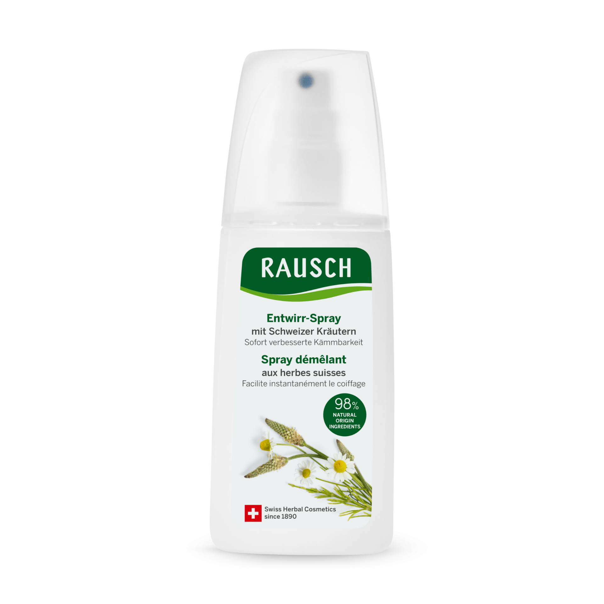 YABUKO izsmidzināms matu kondicionieris ķemmēšanai, 100ml, bezskalošanas sprejs ar Šveices augu ekstraktiem.