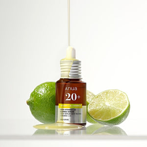 YABUKO Anua zaļo citronu C vitamīna serums 20g, piemērots pigmentācijas mazināšanai, ar citrusu sastāvdaļām.