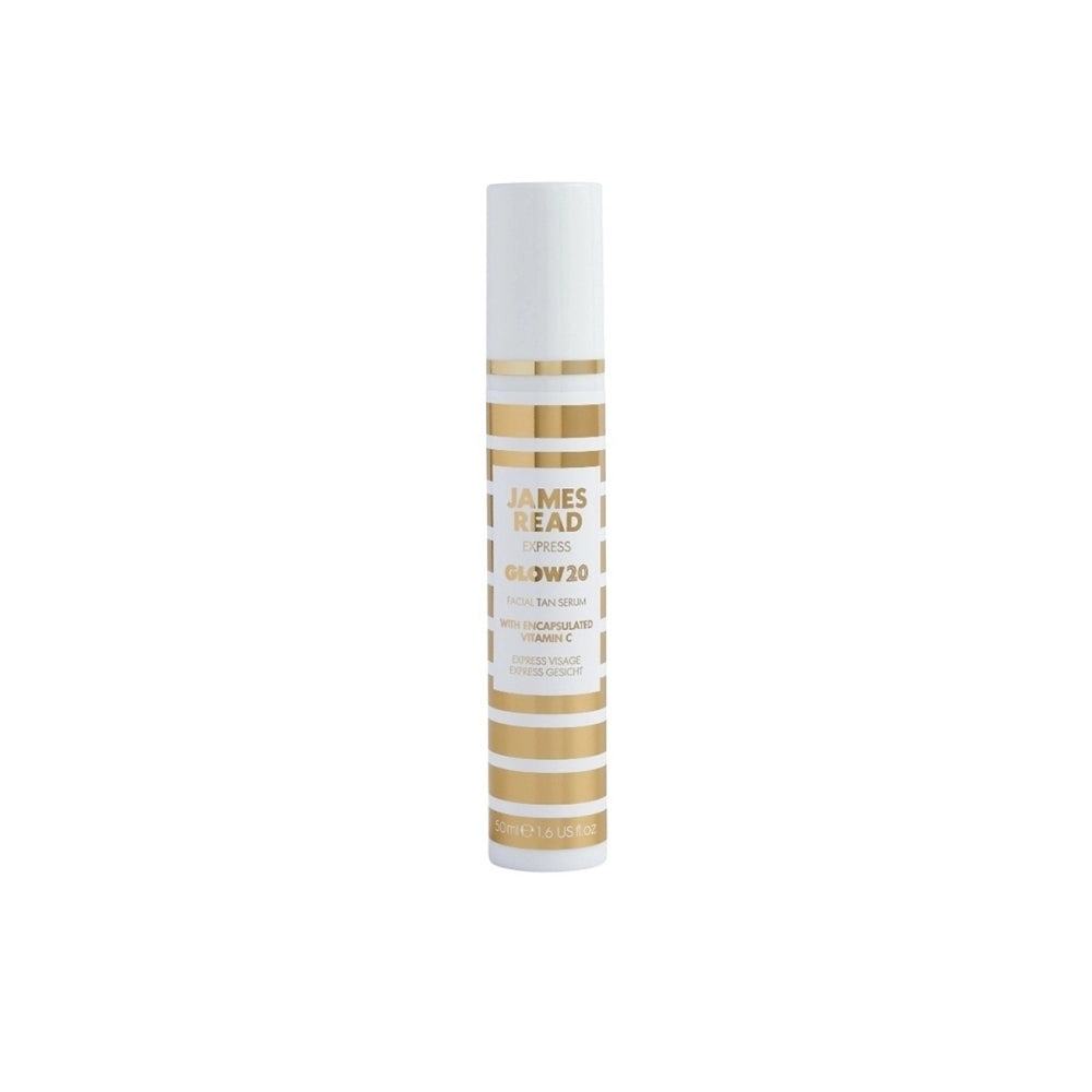 YABUKO Paštonējošais sejas serums JR Express Glow 20, 50ml, ar zelta tonētu sejas krēmu un seruma pudeli.