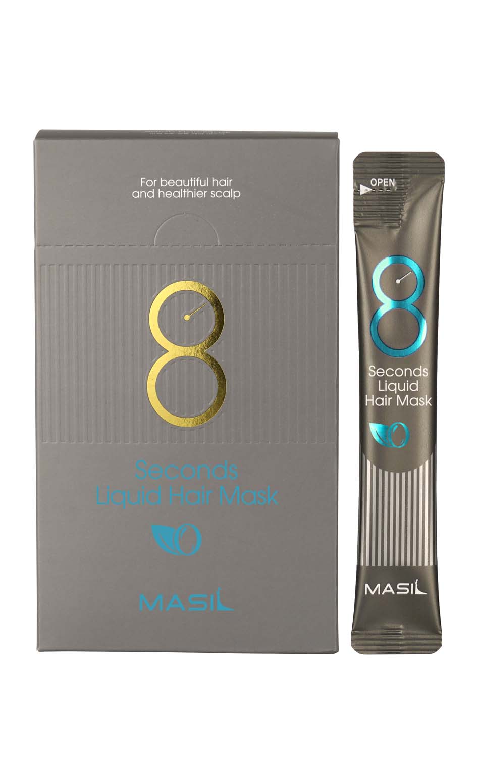 YABUKO Masil 8 Seconds Liquid Hair Mask, 8ml iepakojums, skaidrs šķidrums matu kopšanai, 20 vienības iepakojumā