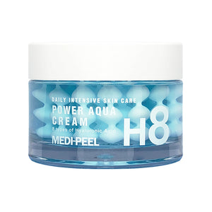 YABUKO MEDI-PEEL Power Aqua krēms, intensīvi mitrinošs sejas krēms ar 50ml tilpumu, iekštelpas krēms ar hidratāciju.