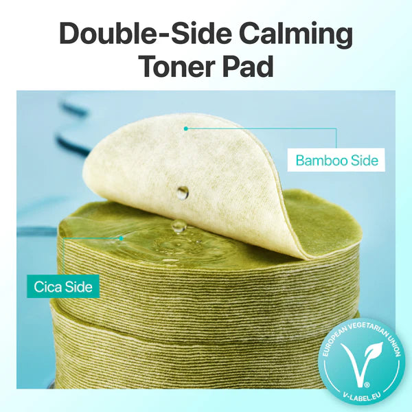 Nomierinoši Tonera Spilventiņi Numbuzin No.1 Centella Re-Leaf Green Toner Pads