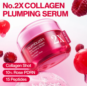 YABUKO Numbuzin No.2 rozā PDRN kolagēna serums 30 ml, mitrinājošs un ādas apjomu piepildošs.