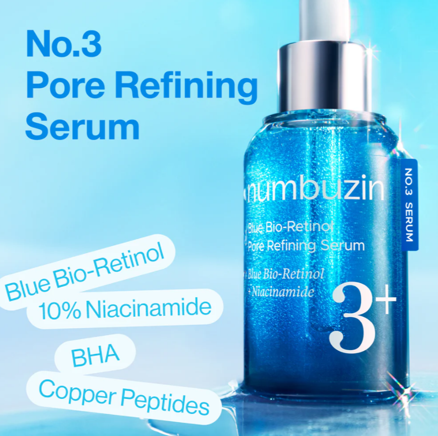 Poru Samazinošs Serums Numbuzin No.3 Blue Bio-Retinol Pore Refining Serum