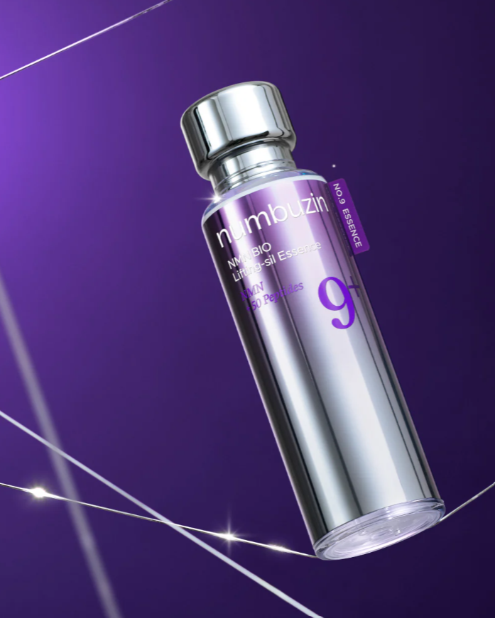 Liftinga Esence pret Grumbām Numbuzin No.9 NAD+ Bio Lifting-sil Essence