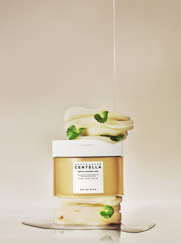 SKIN1004 Madagascar Centella Quick Calming Pad, 70 mitrinošas koka un ādas nomierinošas pad, 130 ml, YABUKO zīmols