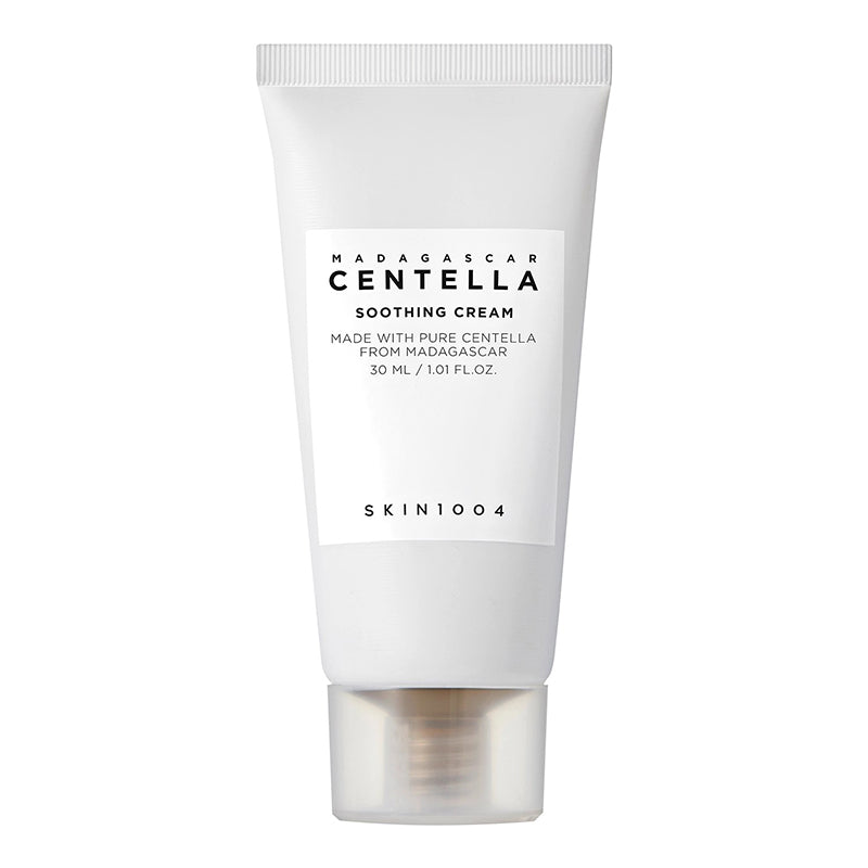 YABUKO SKIN1004 Madagascar nomierinošs Centella krēms 30ml, zema tekstūra ar zaļām aļģēm un relaksējošu iedarbību uz ādu.