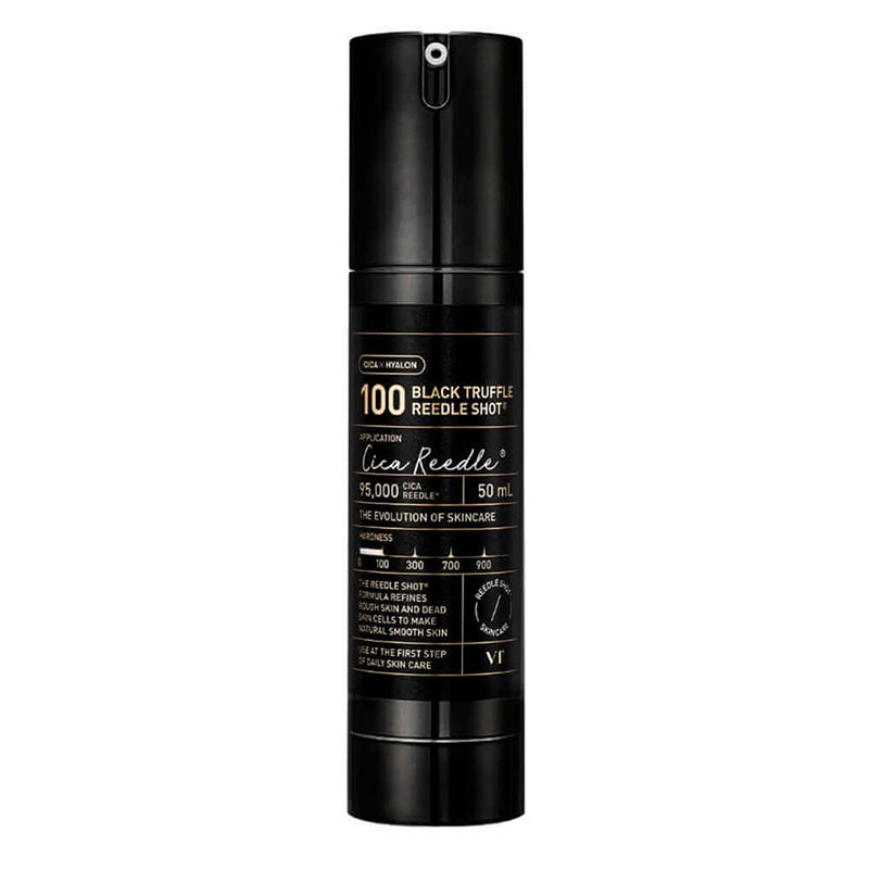 VT Cosmetics Black Truffle Reedle Shot 100 pretnovecošanās sejas ampula pret grumbām 50ml – korejas kosmētika Latvijā