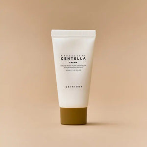 YABUKO SKIN1004 Madagascar Centella krēms 30ml ar nomierinošām sastāvdaļām un zaļas krāsas iepakojumu.